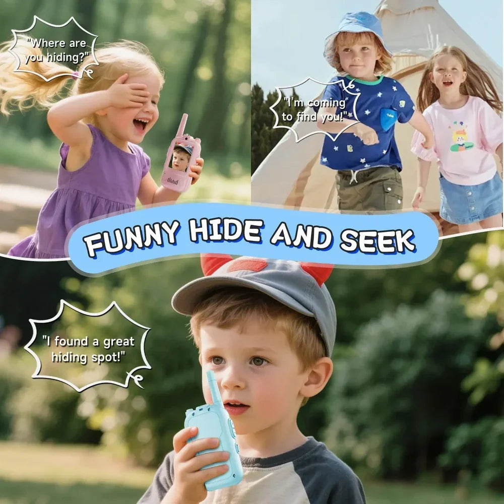 2-Pcs Rechargeable Kids Video Walkie Talkie Set